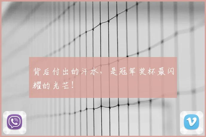 背后付出的汗水，是冠军奖杯最闪耀的光芒！