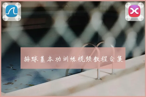 排球基本功训练视频教程合集